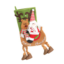 Gift Bag Festival Season Christmas Stocking-Elk hugs old man