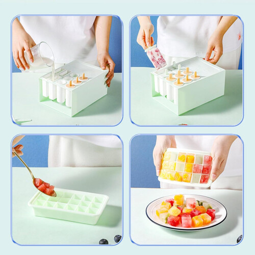 Silicone Ice Pop Molds, EasyRelease Design, with Sticks, for Summer Fun 1