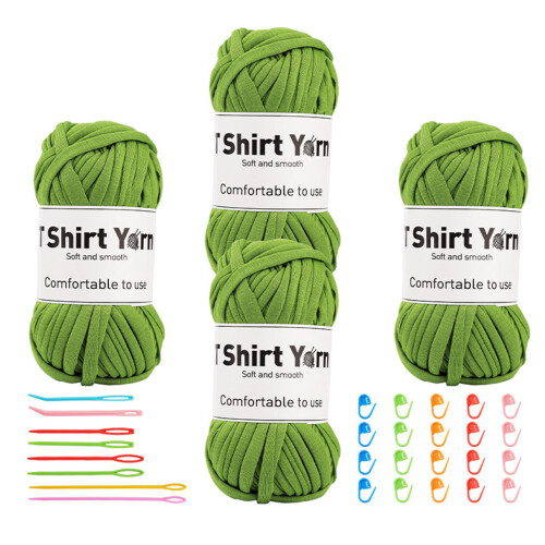 20 Roll Crochet Yarns Thread for Knitting Carpet-Fruit green