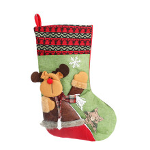 Present Bag Large Santa Head/Snowman/Deer Christmas-Elk