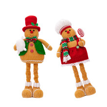 Set of 2 Gingerbreads Man Gnomes Stuffed Dolls Seasonal