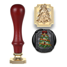 Christmas Stamp Head, Wood Handle Set for-Christmas tree