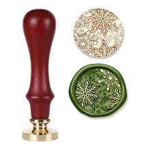 Christmas Themed Seal Stamp Head and Wood-Snowflake illustrate