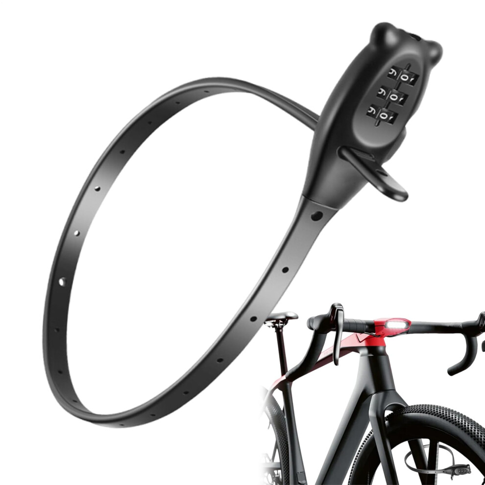 Cable Tie Lock, Helmetbicycle Locks With Combination, Compact, Lightweight, Antitheft For Doors, Strollers, Gates. 9365049179591