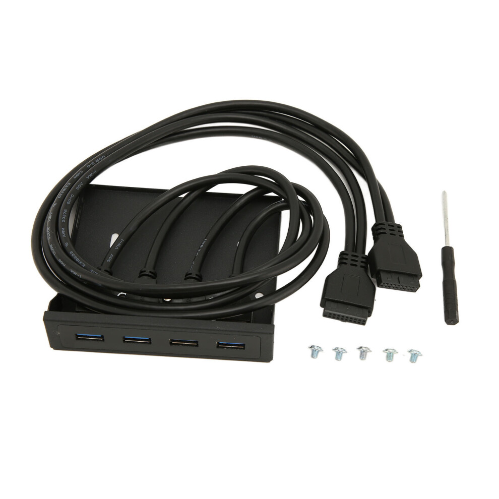 Usb Hub Front Panel For Pc, Motherboard Connector With Dual 19 Pin Super Speed Usb 3.0 Hub Stable Transmission Plug And Play Easy Installation Anti In 9486358983515