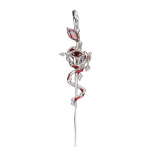 Snake Shape Piercing Ear Jewelry Alloy Texture Suitable for-Red