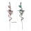 Snake Shape Piercing Ear Jewelry Alloy Texture Suitable for-Red 2
