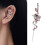 Snake Shape Piercing Ear Jewelry Alloy Texture Suitable for-Red 4