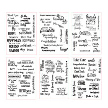 Greeting Words Stamper Blessing Words Clear Stamp for Card