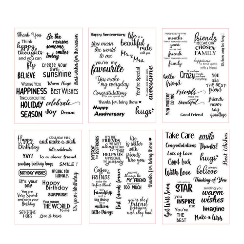 Greeting Words Stamper Blessing Words Clear Stamp for Card