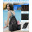 Beach Backpack, Drawstring Backpack, Mesh Beach Bags with Wet Pocket (Black) 3