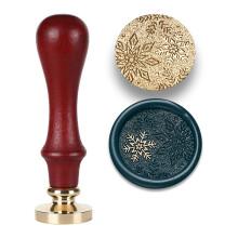 Christmas Seal Stamp Head Wood Handle Set-Snow viewing period
