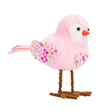 Ostern-Vogel-Ornament, blau, gelb, rosa, festliche-Rosa
