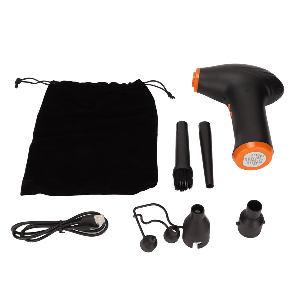 Electric Air Duster Powerful Blowing Force Brushless Motor Quiet Operation Rechargeable Cordless Compressed Air Replacement With Led For Keyboar Light 9486358984963
