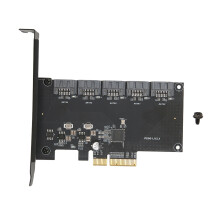 NVME bővítőkártya, PCIe - SATA3.0 vezérlő univerzális kompatibilitással, RAID-ready, 6 Gbps busz sávszélesség, nagy sebességű