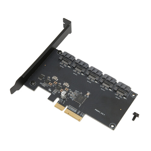 Κάρτα επέκτασης NVME, ελεγκτής PCIe σε SATA3.0 με καθολική συμβατότητα, RAID Ready 6Gbps εύρος 1
