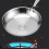 Saute Pan  Egg Pan with Lid  Titanium Hammered Skillet, Multi Functional Nonstick Cookware Pot for Kitchen Camping 26cm 3