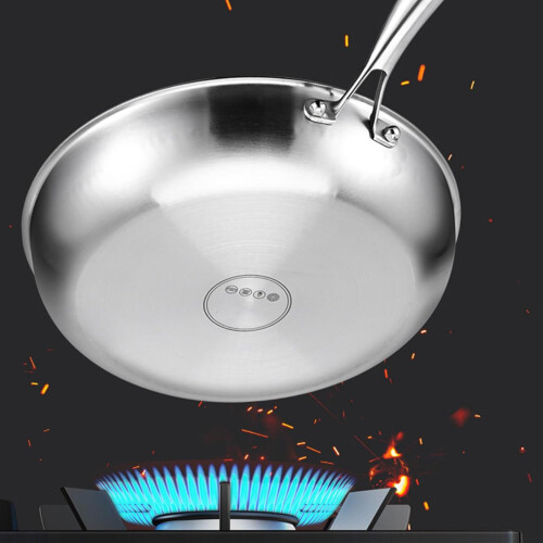 Saute Pan  Egg Pan with Lid  Titanium Hammered Skillet, Multi Functional Nonstick Cookware Pot for Kitchen Camping 26cm 2