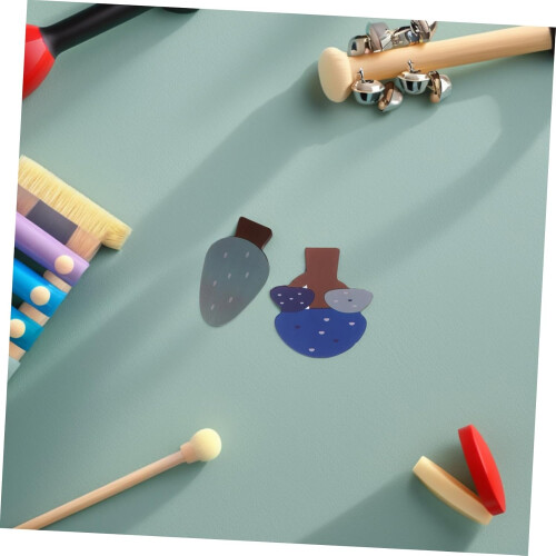 6piece wooden train accessory set with painted trees for creative railway scenes 2