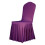 Housse de chaise à jupe plissée, en Polyester, pour-Violet 1