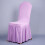 Housse de chaise à jupe plissée, en Polyester, pour-Violet 7