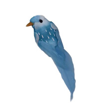 50 Stück kleine gefiederte Vögel, künstliche Vögel,-Blau