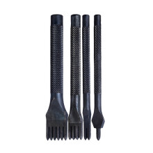 1+2+4+6 Zinken-Schnürnaht-Lochstanzwerkzeuge,-Schwarz 4mm