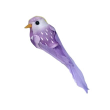50 Stück stilvolle gefiederte Vögel, künstliche Vögel,-Lila