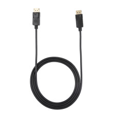 Cabo DisplayPort de alta velocidade, preto, durável, com interface DP para DP para monitor de computador, PC e laptop, com excelente acabamento e