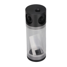 Vandkølebeholder til PC CPU, premium POM-materiale G1/4-gevind åbent design kølesystem kølepladesæt hurtig varmeafledning cylindrisk akryl