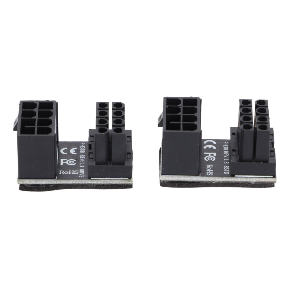 Atx 8Pin Power Adapter For Graphics Card, 180 Degree Angled Adapter Cable Direction Change Female To Male Connector For Vertical To Horizontal Psu Ins 9486358986509