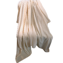 Cut Flower Detailing Double-Sided Blanket Warm Soft-Beige B