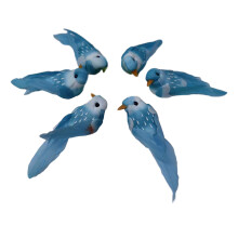 Elegant Bird Artificial Birds Fake Birds Figurine for Room-Blue