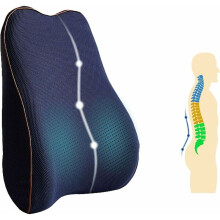 Ergonomisk design til lændestøtte, køligt og behageligt mesh-betræk og memory foam til forbedring af kropsholdning, justerbare stropper og