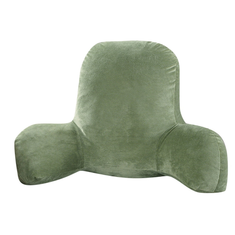 Backrest Armrest Pillow for Sitting Up in Bed, Shredded Memory Foam Lounge Cushion with Textured Velvet Cover, Bed Rest Chair for Reading TV Movie Use