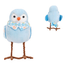 Blue Yellow Pink Easter Bird Ornament Festive Party-Blue