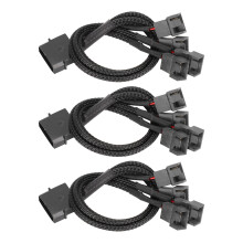 Cavo splitter per ventola PWM, prolunga per cavo di alimentazione, cavo intrecciato con guaina, mantiene il PC fresco, cavo resistente, maggiore