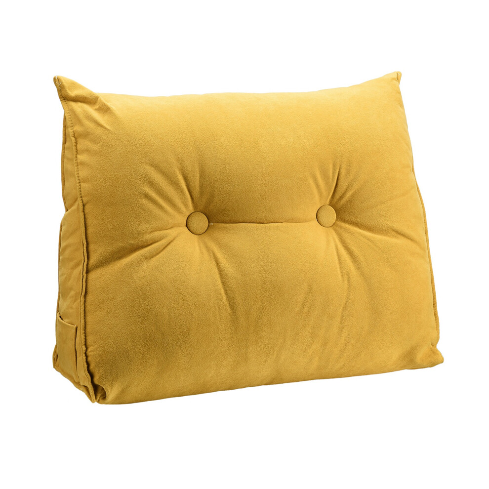 Headboard Wedge Pillow for Sitting Up in Bed, Triangular Wedge Pillow Ergonomic Design Backrest Support Lumbar Body Cushion with Removable Cover, Read