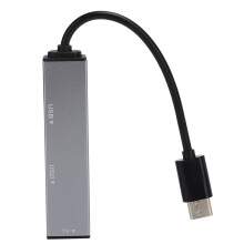 USB-Hub mit mehreren Ports, Plug-and-Play-Funktion, Aluminium-Unibody-Gehäuse, 5 Gbit/s Datenübertragungsrate, mit Kopfhöreranschluss für externe