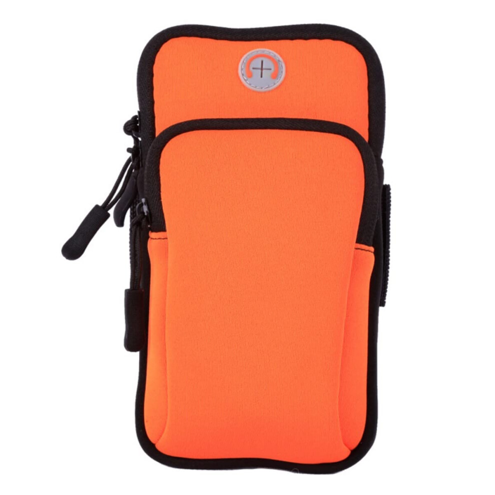 Armband, Sports Armband With Headphones Bag, Adjustable Case, Waterproof For Smartphones, Ideal For Fitness, Running, Cycling Orange 9365049185400