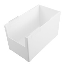 Retractable Plastic Storage Box Grey Stackable Storage Containers for Kitchen Office Closet Bathroom