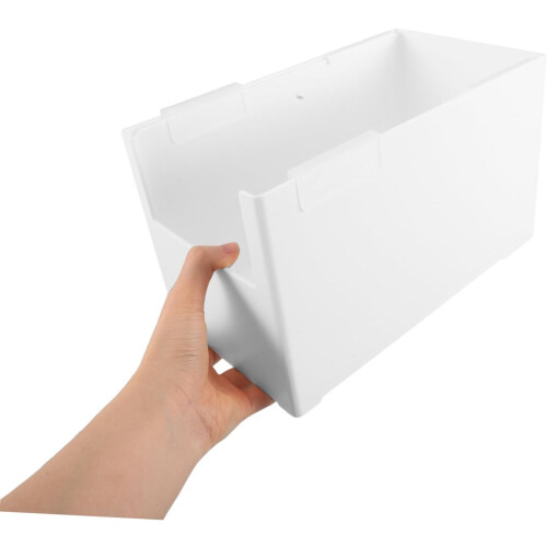 Retractable Plastic Storage Box Grey Stackable Storage Containers for Kitchen Office Closet Bathroom 1