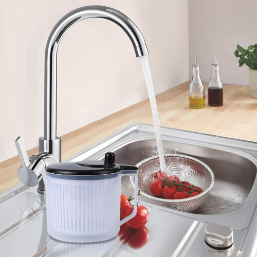 Salad Spinner  Fruit Cleaner Spinner, Vegetable Dryer With Handle 2