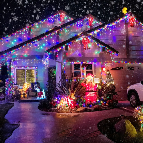 Living And Home (Colorful, 10M) Solar-Powered LED Icicle String Lights with Remote Control 1