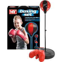 M.Y Kids Boxing Bag with Gloves | Freestanding Adjustable Punch Bag for Juniors