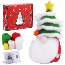 Wool Felt DIY Christmas Santa Dolls-gnome christmas tree
