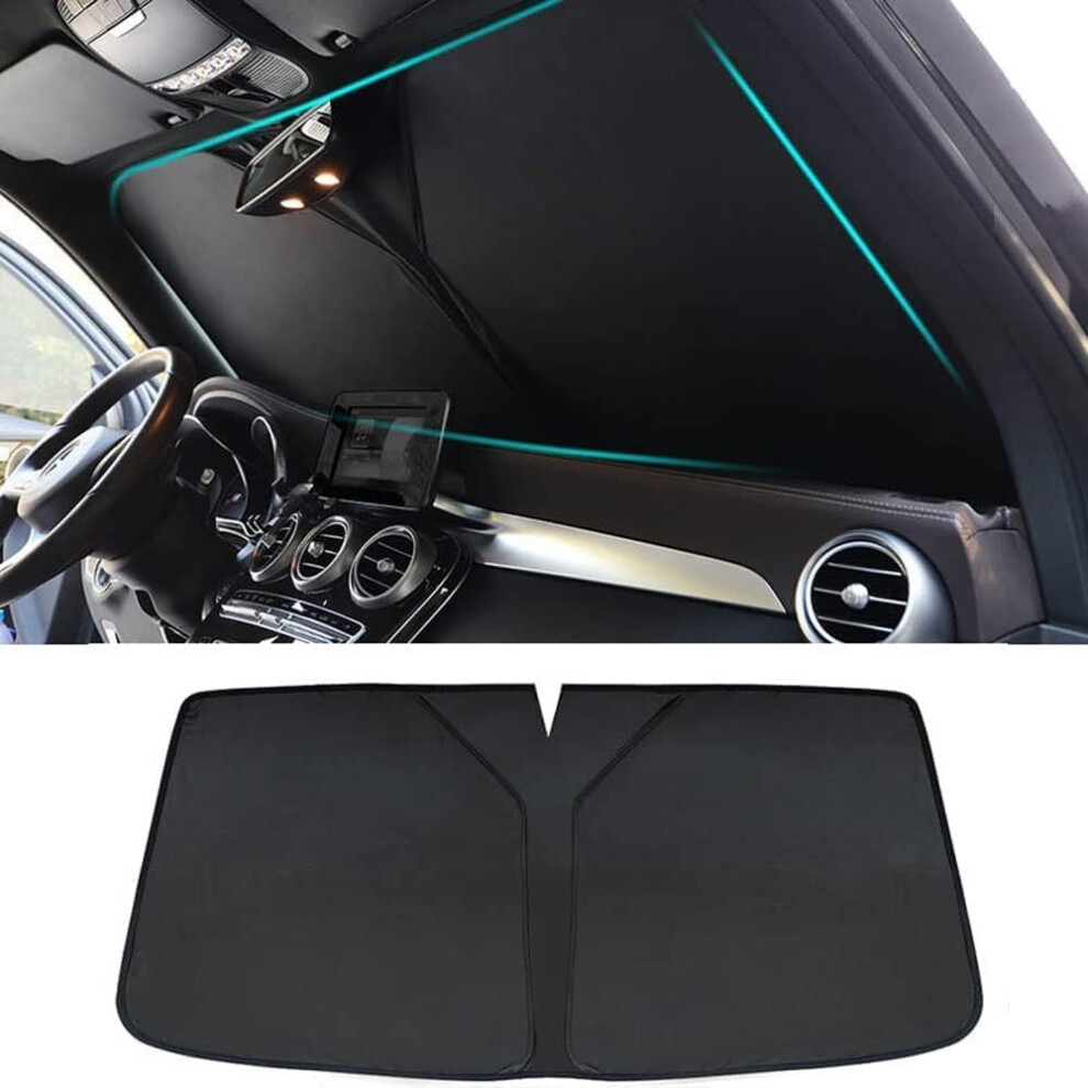 Car Sun Shade Windscreen Sunshade For Benz Vito Iii W447 2014, Front Windshield, Foldable Antiuv Sunscreen Window Cover Silver 9365049185806