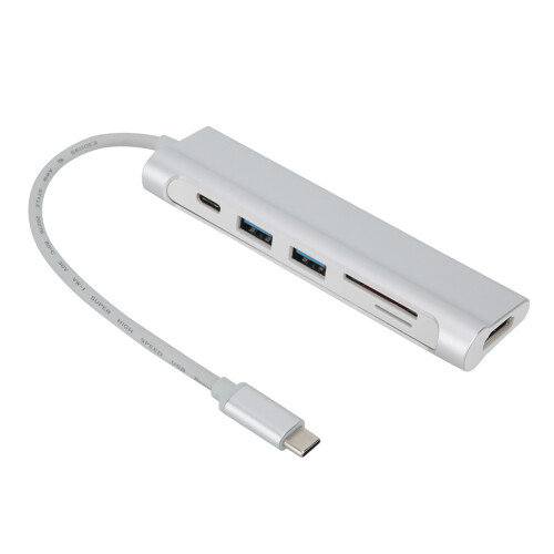 Προσαρμογέας πολλαπλών θυρών USB C Hub Διπλό HDMI, σταθμός σύνδεσης USB C υψηλής 1