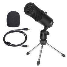 USB kondenzátor mikrofon plug and play illesztőprogram ingyenes játék podcast felvételhez, professzionális hangminőség zajszűrés