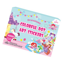 Colorful Dot Art Sticker Kids Fun Art Project Colorful-Dinosaur